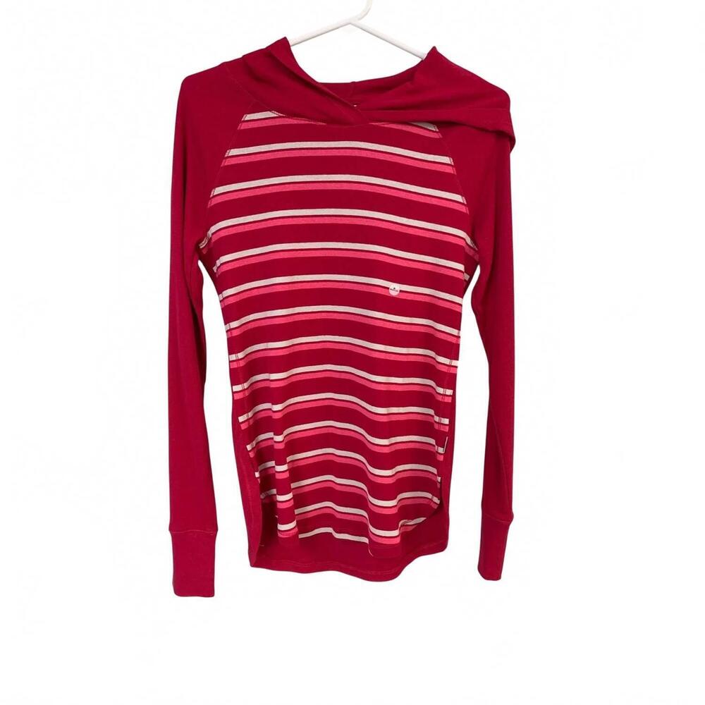 NEW EDDIE BAUER women's favorite pullover hooded t-shirt in magenta